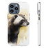 Badger on a Yellow Background - Impact Resistant Phone Case iPhone 13 Pro Max Glossy